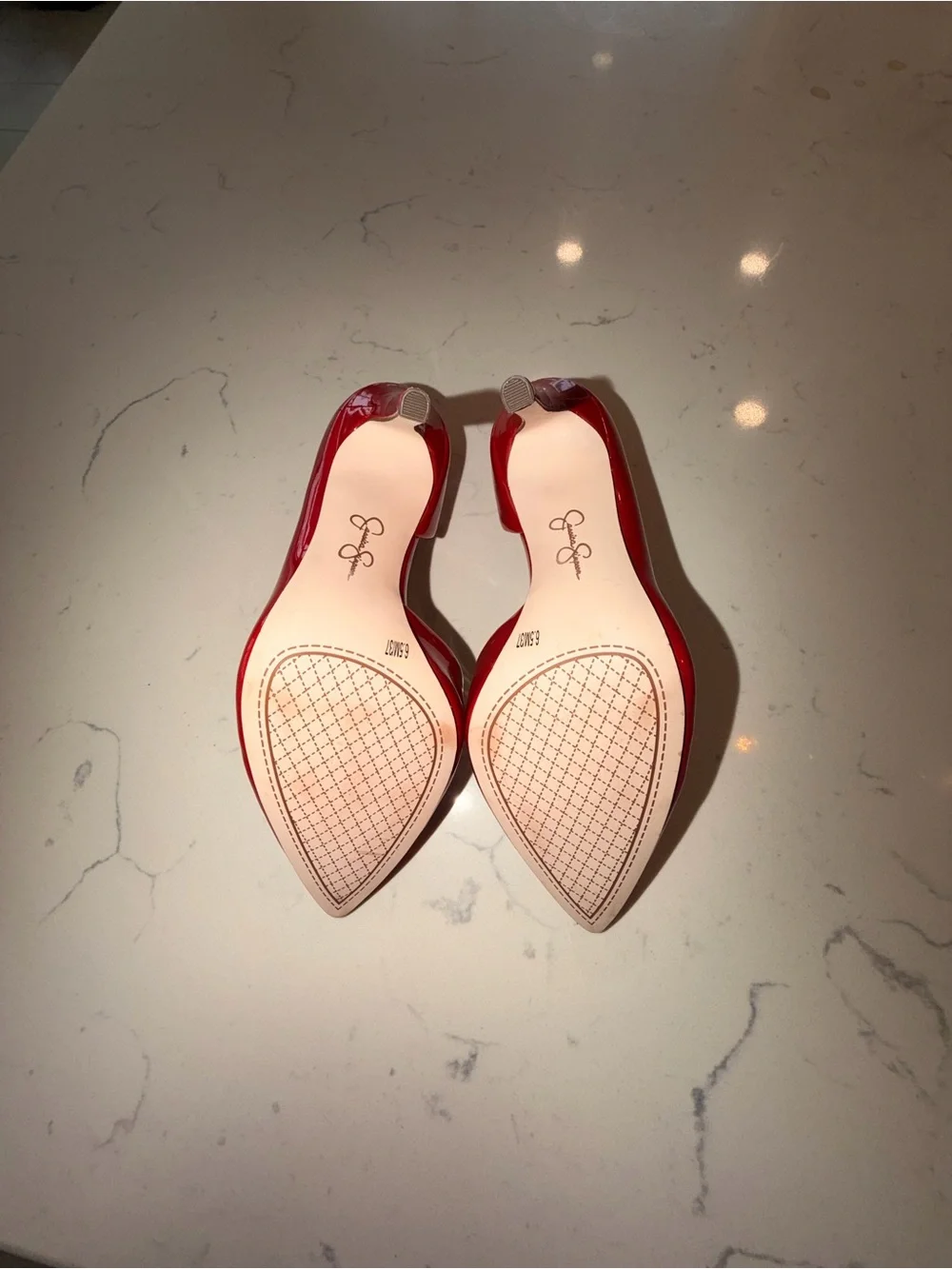 Jessica Simpson Prizma Patent d'Orsay Pumps: Red Muse